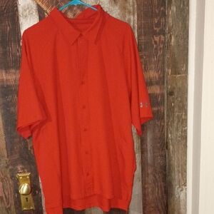 Under Armour Men's Vivid Red Button-Down Shirt